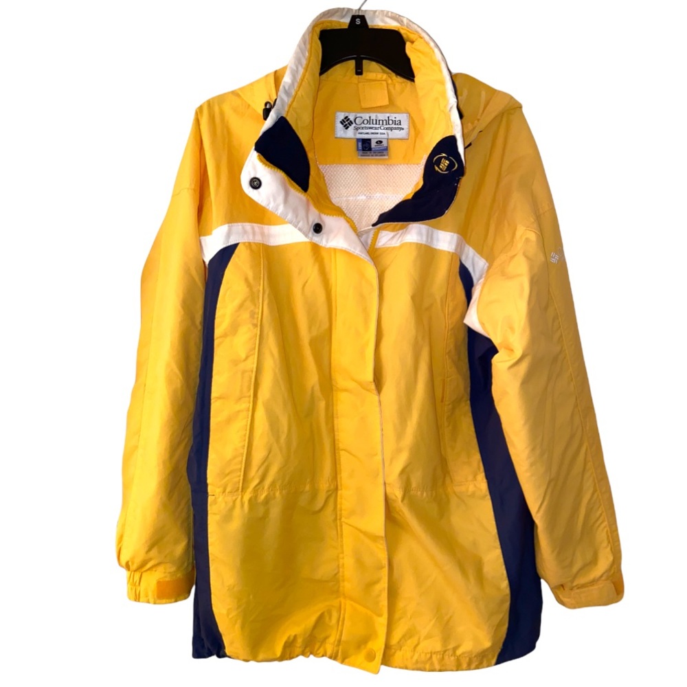 COLUMBIA Interchangeable 3 in 1 Yellow and Blue Snowboarding Jacket Size